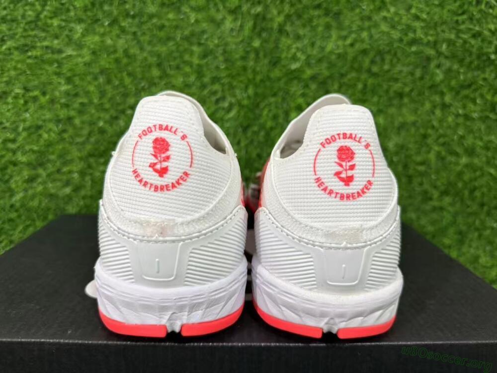 Adidas F50 Elite Laceless TF Football Shoes - White/Coral Red/Silver