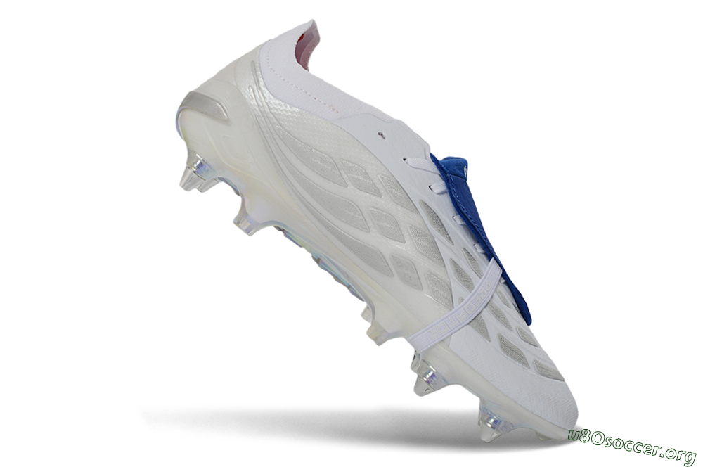 Adidas Predator 26 Elite Fold-Over Tongue SG Football Boots - White/Electric Blue/Iridescent 4