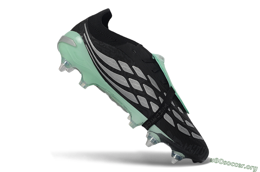Adidas Predator 26 Elite Fold-Over Tongue SG Football Boots - Black/Mint Green/Silver 4