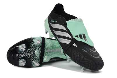 Adidas Predator 26 Elite Fold-Over Tongue SG Football Boots - Black/Mint Green/Silver