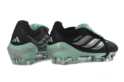 Adidas Predator 26 Elite Fold-Over Tongue SG Football Boots - Black/Mint Green/Silver
