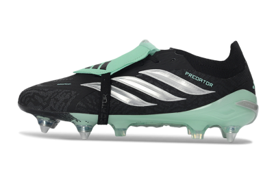 Adidas Predator 26 Elite Fold-Over Tongue SG Football Boots - Black/Mint Green/Silver