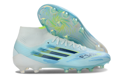 Adidas F50 Elite Mid AG Football Boots - Blue/Electric Blue/Neon Yellow