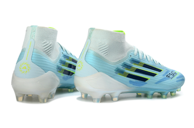 Adidas F50 Elite Mid FG Football Boots - LightBlue/ElectricYellow/DeepNavy