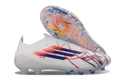 Adidas F50 Elite Laceless FG Football Boots - White/Bright Red/Deep Blue