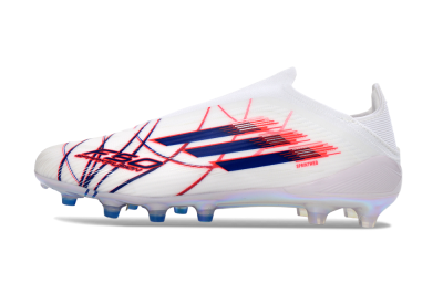 Adidas F50 Elite Laceless FG Football Boots - White/Bright Red/Deep Blue