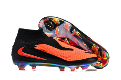 Nike Phantom 6 Elite High FG Football Boots - Orange/Neon Blaze/Rainbow Fade