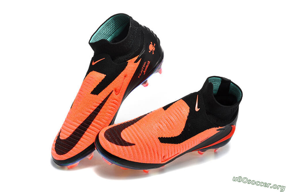 Nike Phantom 6 Elite High FG Football Boots - Orange/Neon Blaze/Rainbow Fade 0