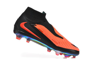 Nike Phantom 6 Elite High FG Football Boots - Orange/Neon Blaze/Rainbow Fade