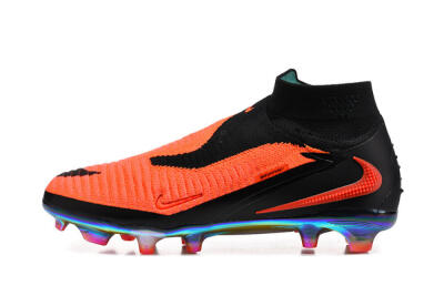 Nike Phantom 6 Elite High FG Football Boots - Orange/Neon Blaze/Rainbow Fade
