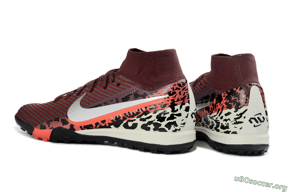 Nike Air Zoom Mercurial Superfly 10 Elite TF Football Shoes - Maroon/Coral Blaze/Deep Black 4