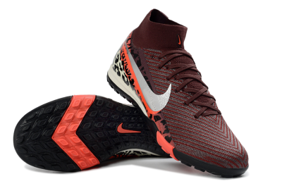 Nike Air Zoom Mercurial Superfly 10 Elite TF Football Shoes - Maroon/Coral Blaze/Deep Black
