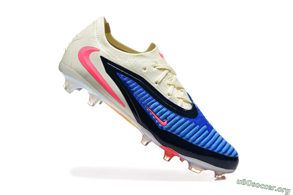 Nike Phantom 6 Elite Low FG Football Boots - Blue/Electric Blue/Cream Beige 4