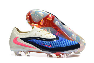 Nike Phantom 6 Elite Low FG Football Boots - Blue/Electric Blue/Cream Beige