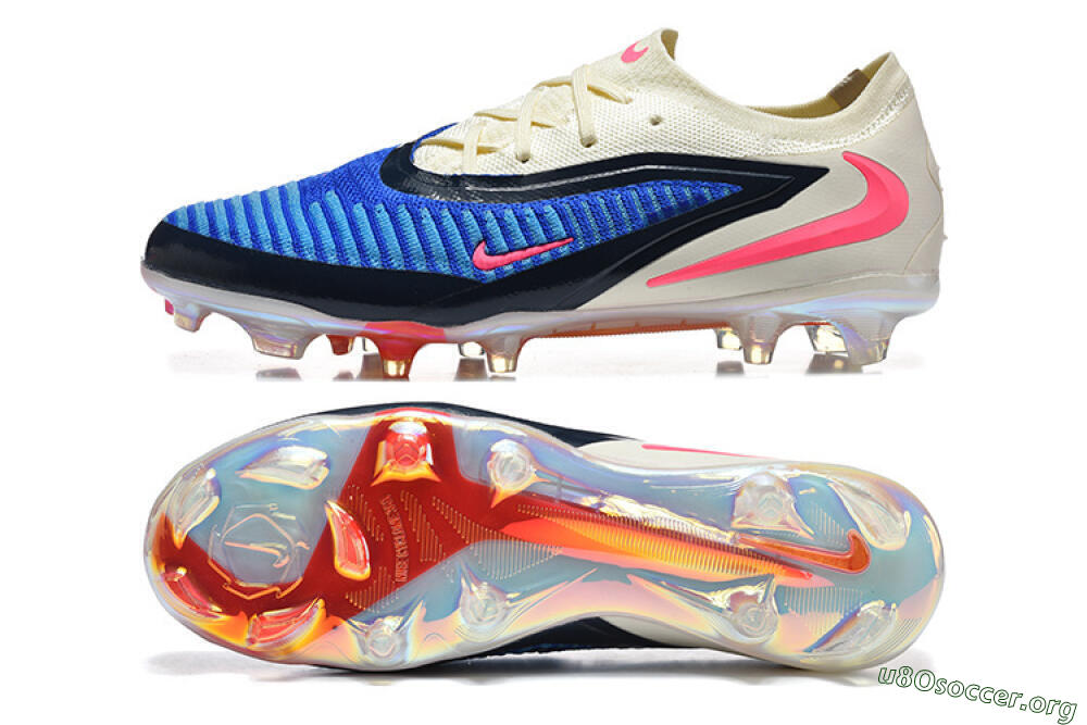 Nike Phantom 6 Elite Low FG Football Boots - Blue/Electric Blue/Cream Beige 1