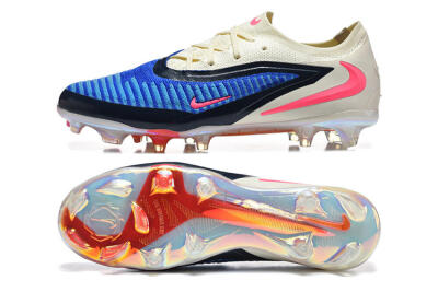 Nike Phantom 6 Elite Low FG Football Boots - Blue/Electric Blue/Cream Beige