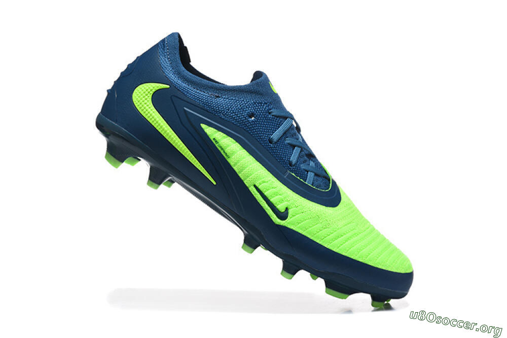 Nike Phantom 6 Elite Low FG Football Boots - Green/Electric Lime/Dark Blue 4