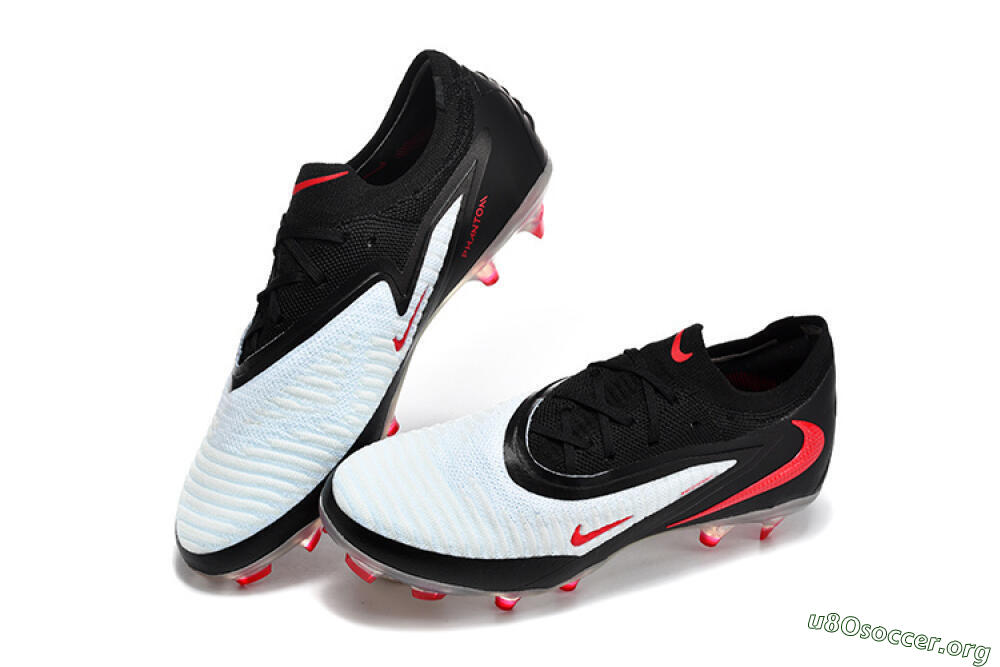 Nike Phantom 6 Elite Low FG Football Boots - White/Red Blaze/Black Night 0