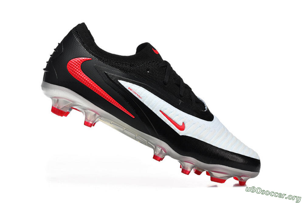 Nike Phantom 6 Elite Low FG Football Boots - White/Red Blaze/Black Night 4
