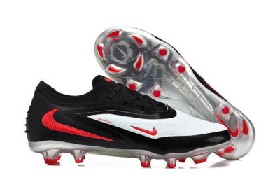 Nike Phantom 6 Elite Low FG Football Boots - White/Red Blaze/Black Night