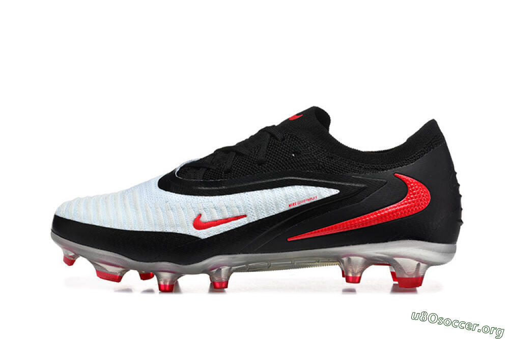 Nike Phantom 6 Elite Low FG Football Boots - White/Red Blaze/Black Night 3