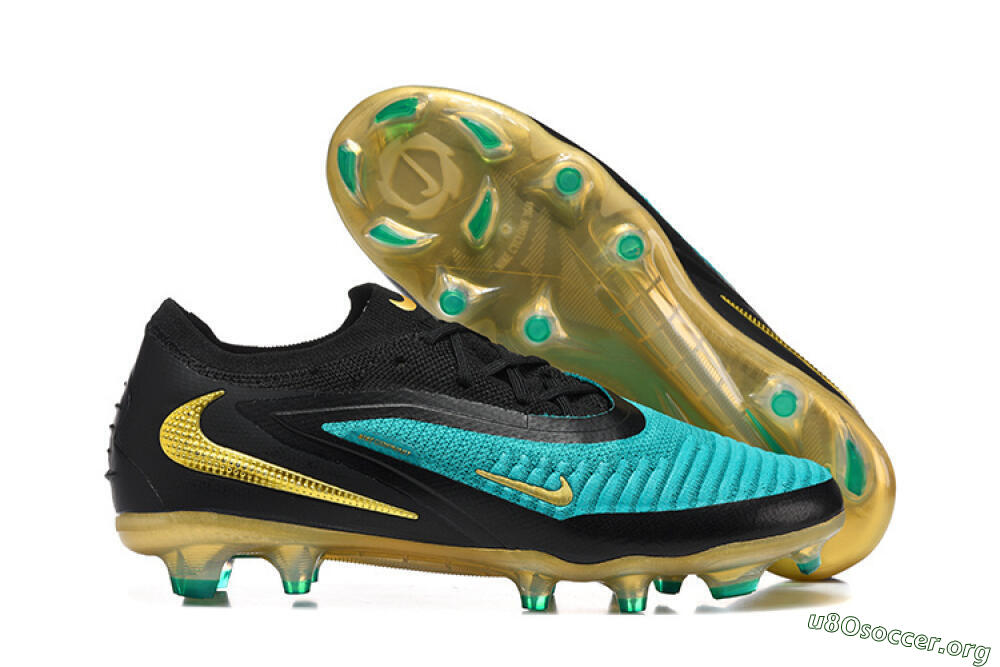 Nike Phantom 6 Elite Low FG Football Boots - Teal/Gold/Black 2