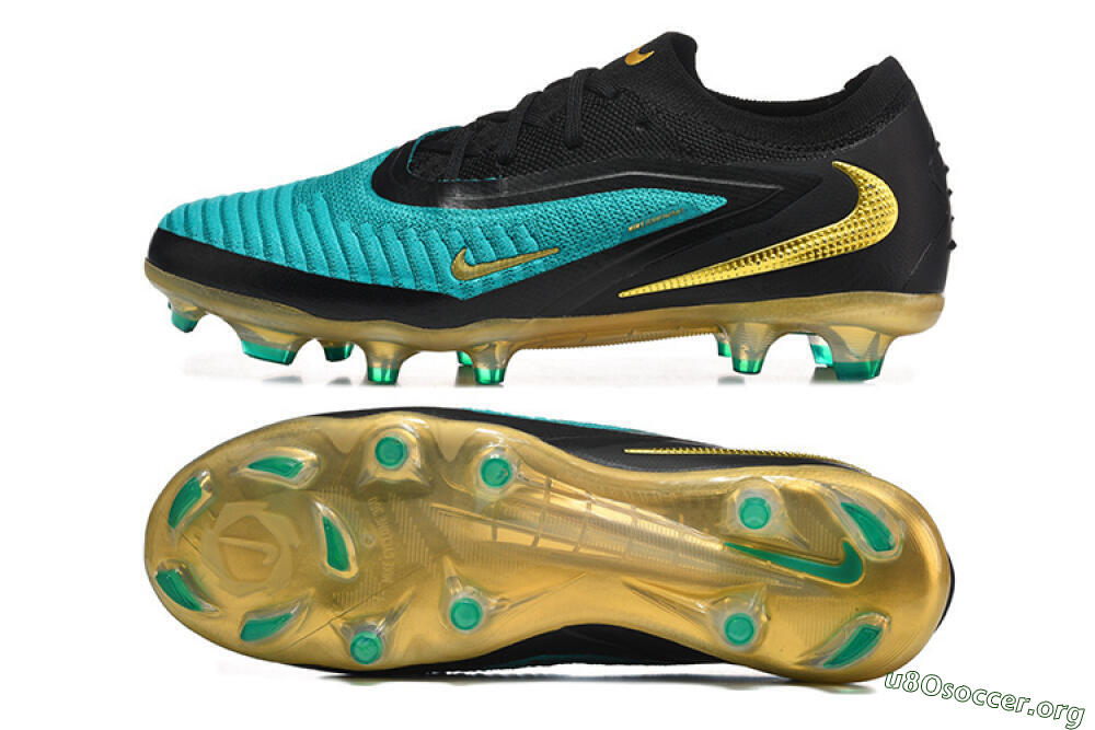 Nike Phantom 6 Elite Low FG Football Boots - Teal/Gold/Black 1