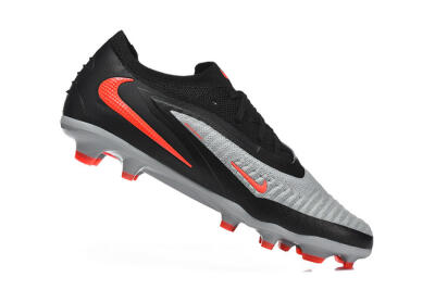 Nike Phantom 6 Elite Low FG Football Boots - Gray/Electric Orange/Black