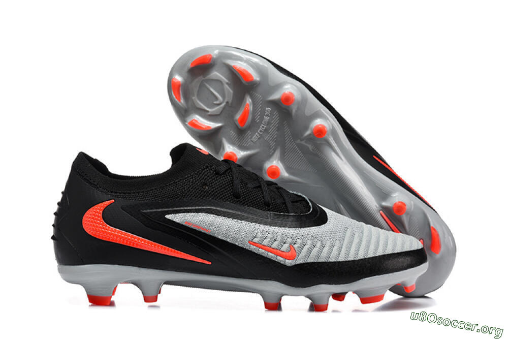 Nike Phantom 6 Elite Low FG Football Boots - Gray/Electric Orange/Black 2