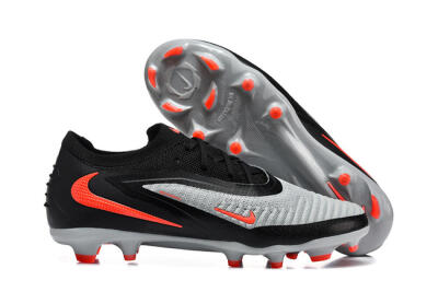 Nike Phantom 6 Elite Low FG Football Boots - Gray/Electric Orange/Black