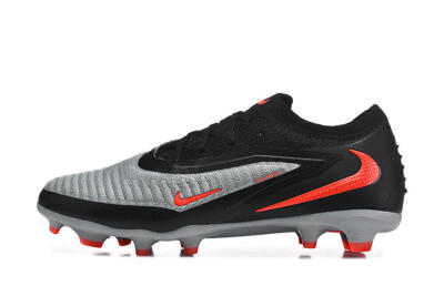 Nike Phantom 6 Elite Low FG Football Boots - Gray/Electric Orange/Black