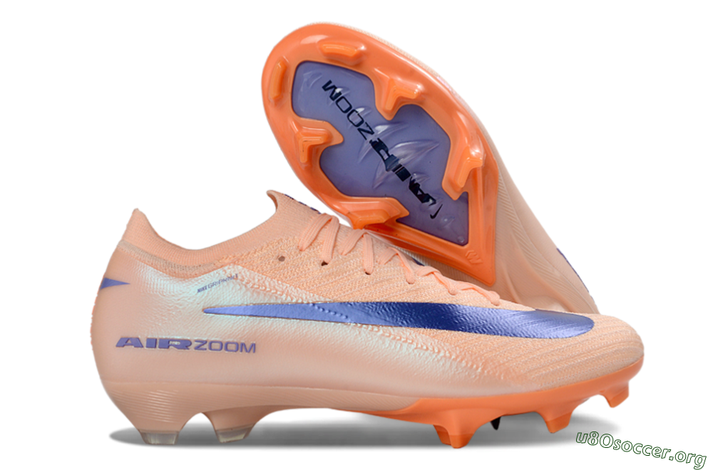 Nike Air Zoom Mercurial Vapor 16 Elite FG Football Boots - Peach/Coral Bliss/Navy Blue 2