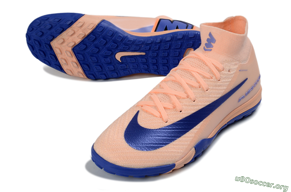 Nike Air Zoom Mercurial Superfly 10 Elite TF Football Shoes - Peach/Cobalt Blue/Soft Coral 0