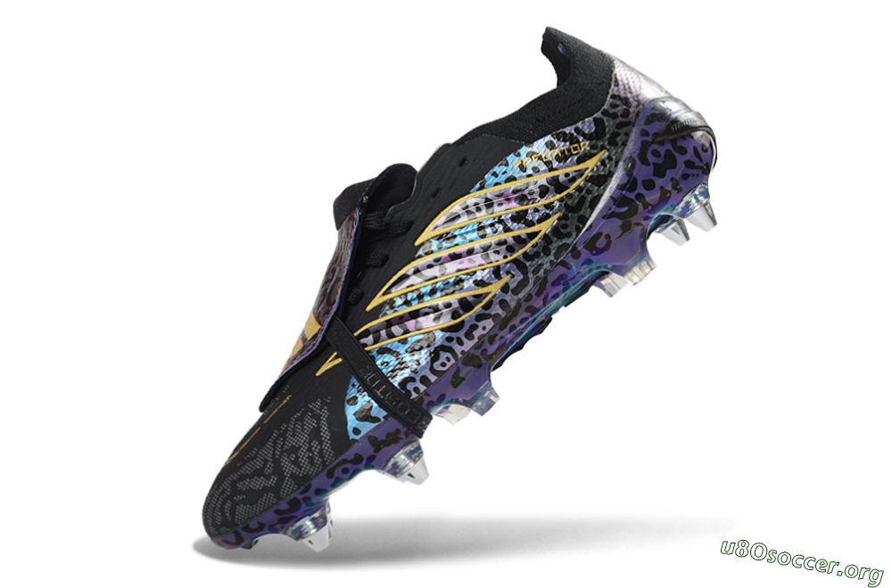 Adidas Predator 26 Elite Fold-Over Tongue SG Football Boots - Black/Electric Blue/Gold 5