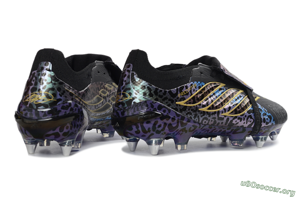 Adidas Predator 26 Elite Fold-Over Tongue SG Football Boots - Black/Electric Blue/Gold 6