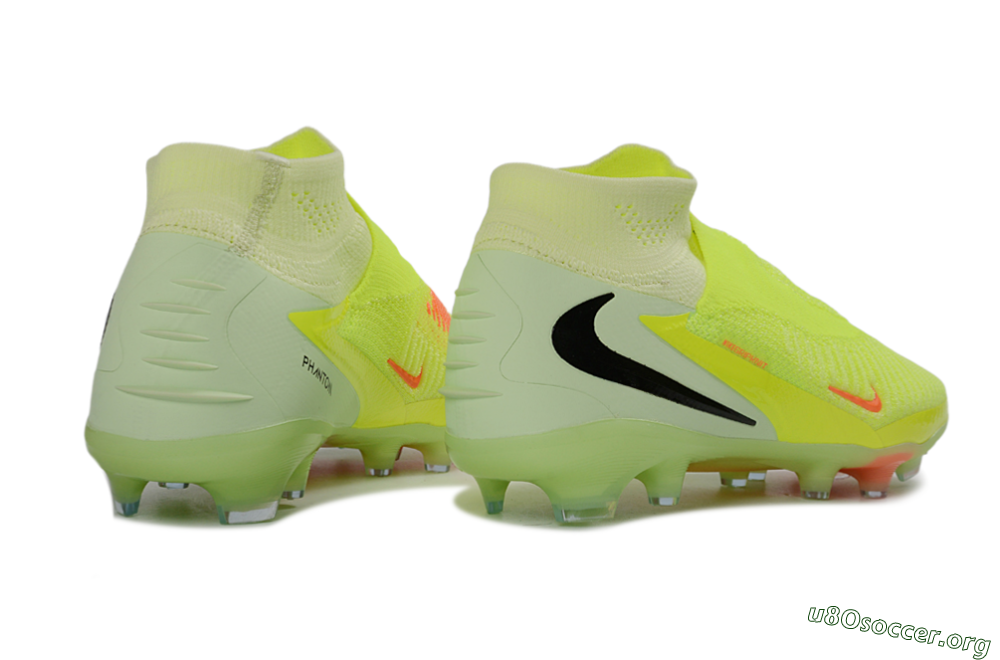 Nike Phantom 6 Elite High FG Football Boots - Yellow/Electric Lime/Coral Red 6