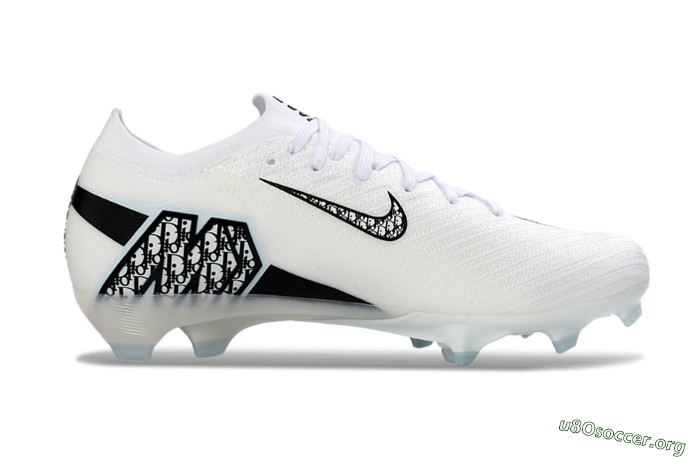 Nike Air Zoom Mercurial Vapor 16 Elite FG Football Boots - White/Classic Black/Crystal Blue 5
