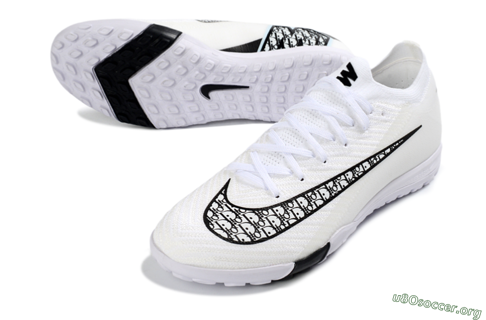 Nike Air Zoom Mercurial Vapor 16 Elite TF Football Shoes - White/Midnight Black/Sleek Silver 0