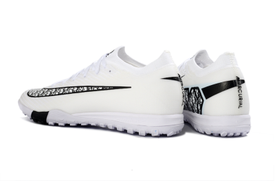 Nike Air Zoom Mercurial Vapor 16 Elite TF Football Shoes - White/Midnight Black/Sleek Silver