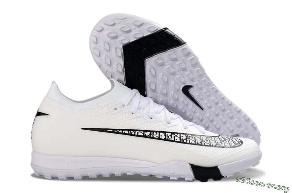 Nike Air Zoom Mercurial Vapor 16 Elite TF Football Shoes - White/Midnight Black/Sleek Silver 2