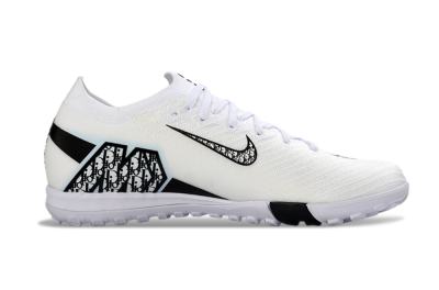 Nike Air Zoom Mercurial Vapor 16 Elite TF Football Shoes - White/Midnight Black/Sleek Silver