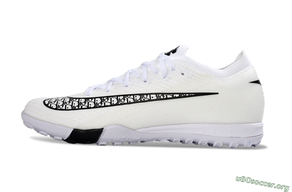 Nike Air Zoom Mercurial Vapor 16 Elite TF Football Shoes - White/Midnight Black/Sleek Silver 3