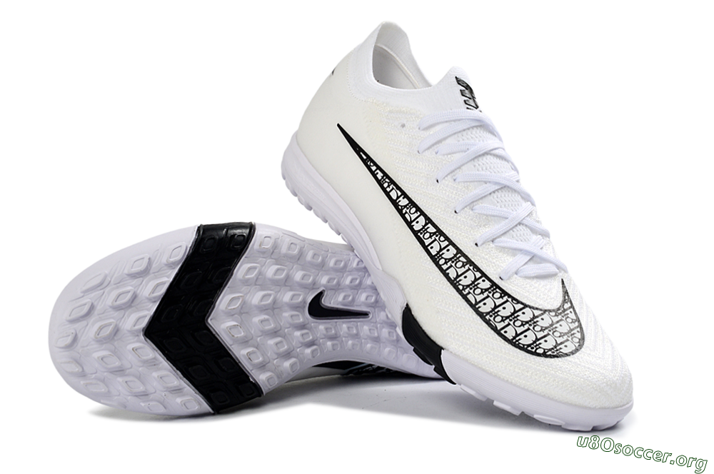 Nike Air Zoom Mercurial Vapor 16 Elite TF Football Shoes - White/Midnight Black/Sleek Silver 1