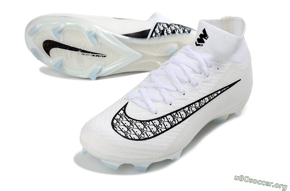 Nike Air Zoom Mercurial Superfly 10 Elite FG Football Boots - White/Black/Blue 0