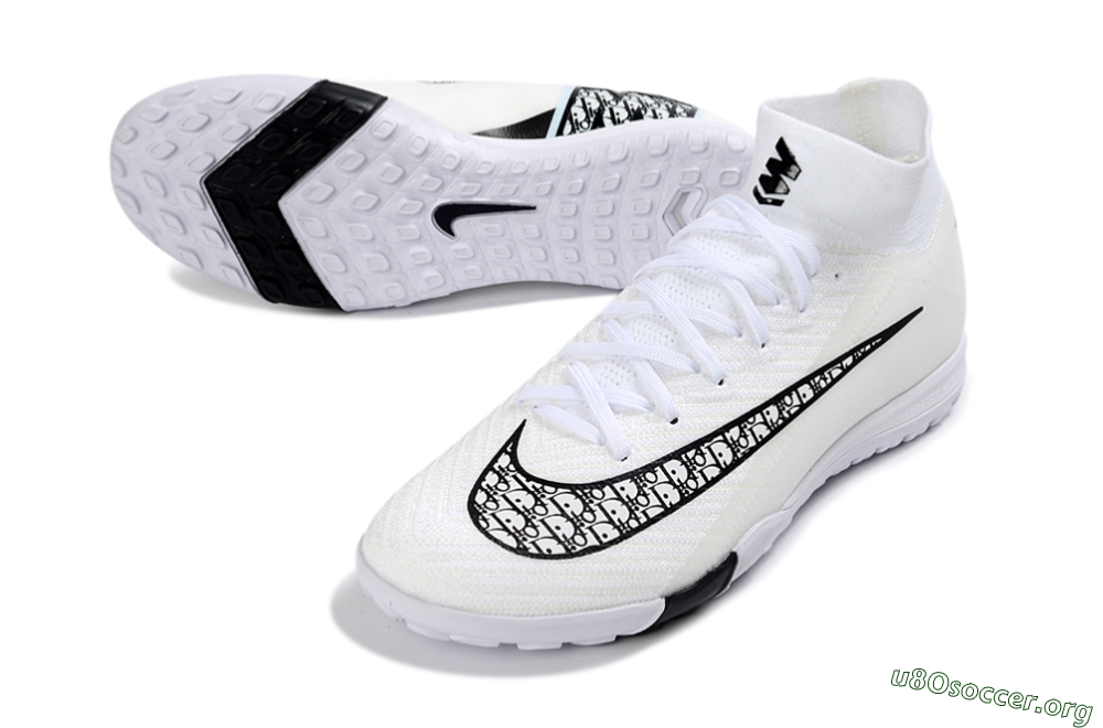 Nike Air Zoom Mercurial Superfly 10 Elite TF Football Shoes - White/Midnight Black/Soft Grey 0