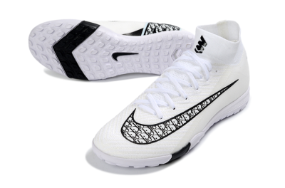 Nike Air Zoom Mercurial Superfly 10 Elite TF Football Shoes - White/Midnight Black/Soft Grey
