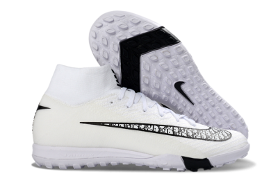 Nike Air Zoom Mercurial Superfly 10 Elite TF Football Shoes - White/Midnight Black/Soft Grey