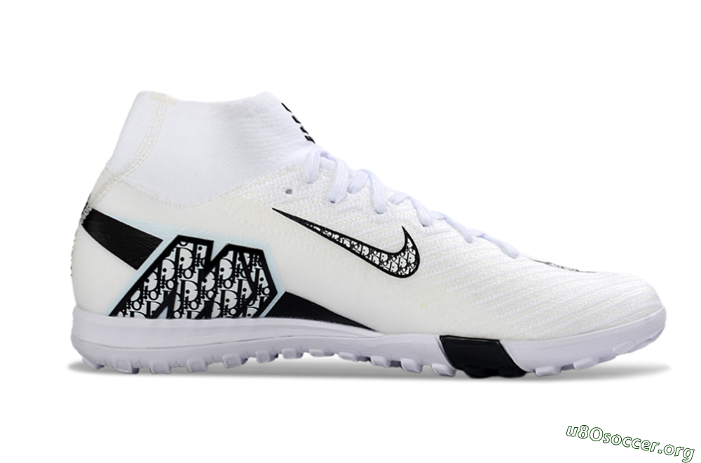 Nike Air Zoom Mercurial Superfly 10 Elite TF Football Shoes - White/Midnight Black/Soft Grey 5