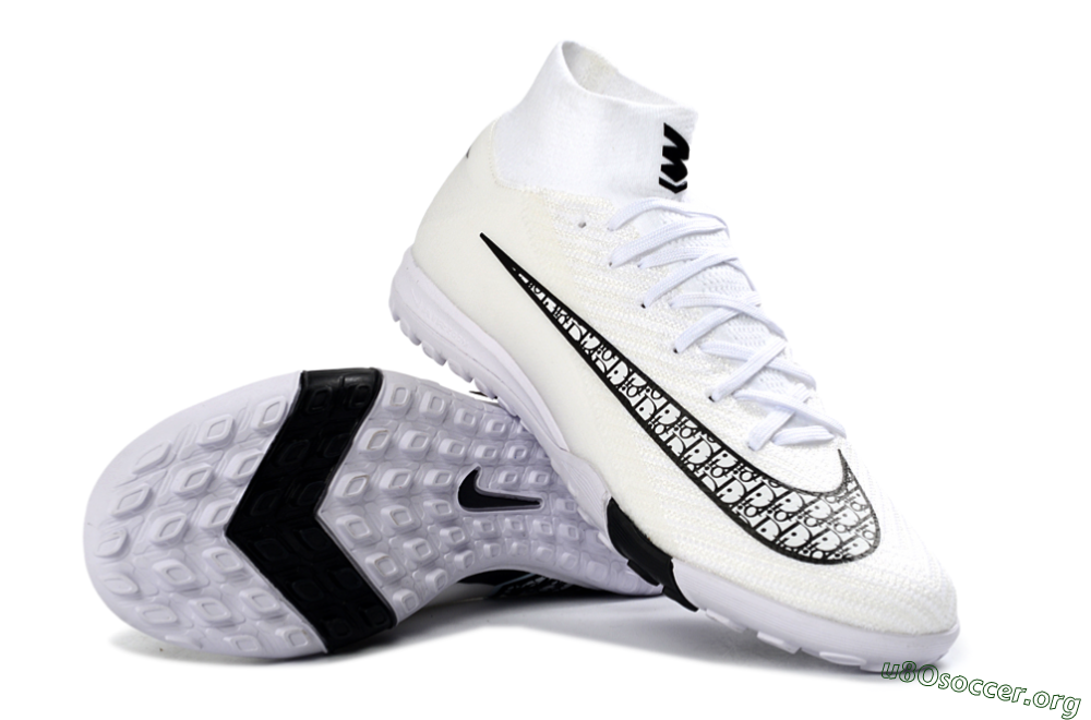 Nike Air Zoom Mercurial Superfly 10 Elite TF Football Shoes - White/Midnight Black/Soft Grey 1