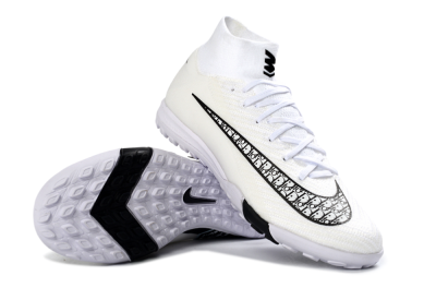 Nike Air Zoom Mercurial Superfly 10 Elite TF Football Shoes - White/Midnight Black/Soft Grey